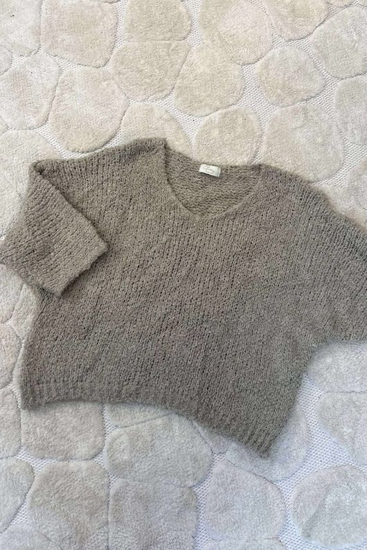 Hygge Boucle Slouch Knit Oatmeal /20 -